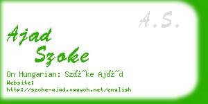 ajad szoke business card